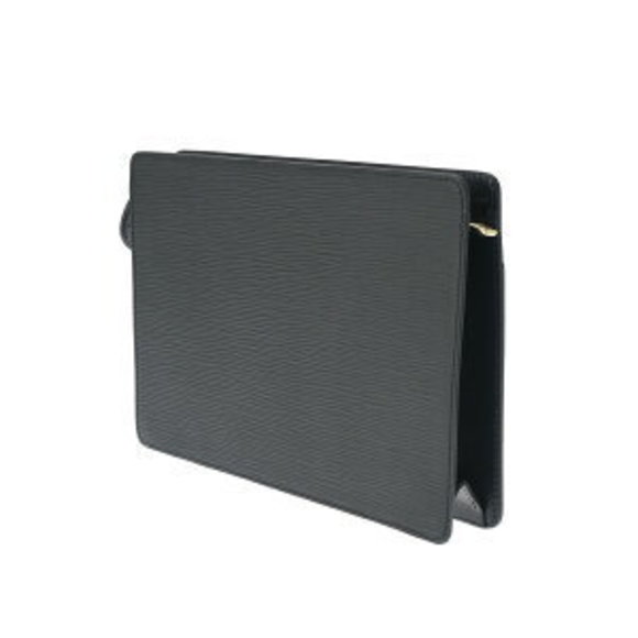 Louis Vuitton Shoulder Leather Epi Homme Black Pochette Noir Bag - Picture 1 of 9